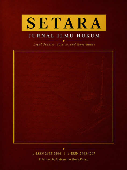 					Lihat Vol 1 No 1 (2018): SETARA : Jurnal Ilmu Hukum
				